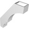 Ekena Millwork 3 1/2-in. W x 14-in. D x 18-in. H Balboa Architectural Grade PVC Knee Brace BRCP035X14X18BOA - alternate 6